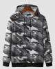 Men Camo Print Zipper Drawstring Bodycorn Hem Casual Hooded Sweatshirt Men Camo Print Zipper Drawstring Bodycorn Hem Casual Hooded Sweatshirt