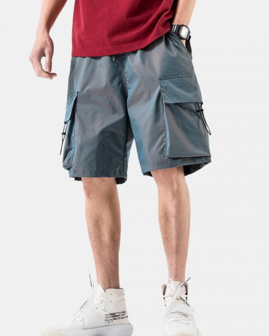 Mens Casual Big Pocket Drawstring Cargo Shorts Mens Casual Big Pocket Drawstring Cargo Shorts