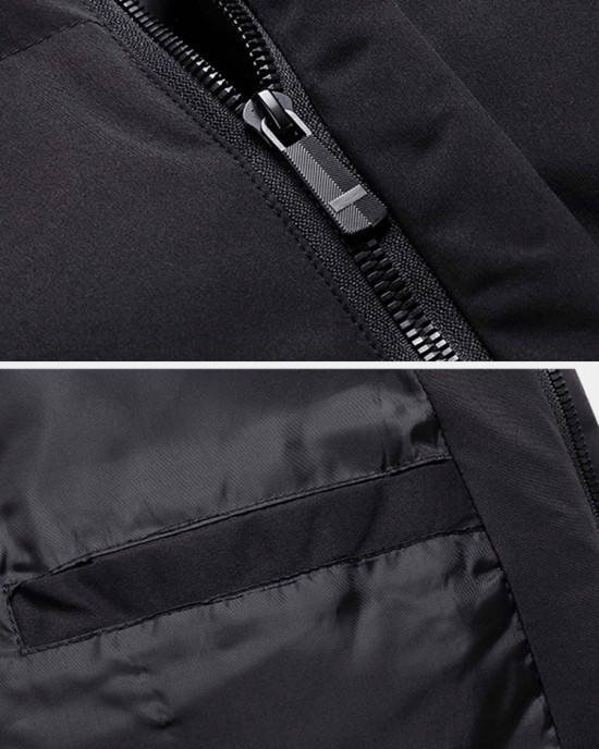 Mens Thicken Fluffy Solid Color Stand Collar Long Sleeve Warm Coats Mens Thicken Fluffy Solid Color Stand Collar Long Sleeve Warm Coats
