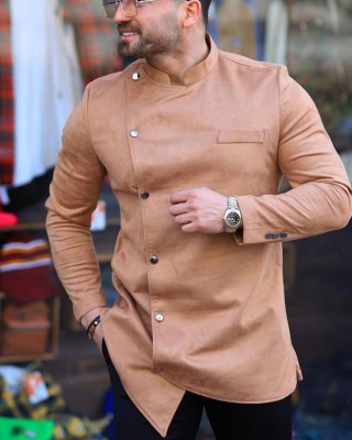 Double Flap Design Long sleeved Shirt Trendy HF2701-03-03