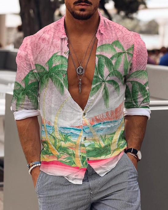 Coconut tree simple art shirt HF1904-04-02 Coconut tree simple art shirt HF1904-04-02