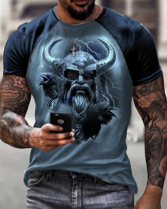Summer round neck printed street T-shirt HF2003-04-01 Summer round neck printed street T-shirt HF2003-04-01