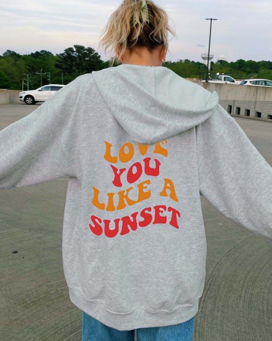 women's retro lettered hooded sweatshirt HF1009-02-03 women's retro lettered hooded sweatshirt HF1009-02-03
