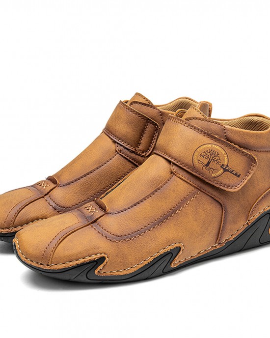 Men Slip Resistant Soft Sole Comfy Casual Hand stitched Boots Men Slip Resistant Soft Sole Comfy Casual Hand stitched Boots