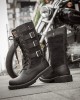 Men Classic Black Biker Boots Metal Buckle Motorcycle Boots Men Classic Black Biker Boots Metal Buckle Motorcycle Boots