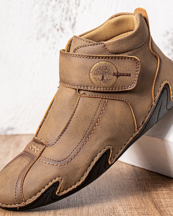 Men Slip Resistant Soft Sole Comfy Casual Hand stitched Boots Men Slip Resistant Soft Sole Comfy Casual Hand stitched Boots