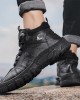 Men Microfiber Leather Breathable Soft Sole Non Slip Closed Toe Lace Up Leisure Boots Men Microfiber Leather Breathable Soft Sole Non Slip Closed Toe Lace Up Leisure Boots