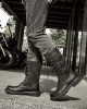 Men Classic Black Biker Boots Metal Buckle Motorcycle Boots Men Classic Black Biker Boots Metal Buckle Motorcycle Boots