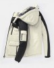Mens Patchwork Windproof Warm Thick Fleece Lined Hooded Coats With Pocket Mens Patchwork Windproof Warm Thick Fleece Lined Hooded Coats With Pocket