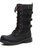 Men Classic Black Biker Boots Metal Buckle Motorcycle Boots Men Classic Black Biker Boots Metal Buckle Motorcycle Boots