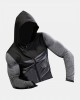 Men Contrast Colorblock Front Zip Long Sleeve Casual Hooded Sweatshirt Men Contrast Colorblock Front Zip Long Sleeve Casual Hooded Sweatshirt