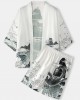 Mens Kimono Loong Pattern Chinoiserie Dragon Two Piece Outfits Mens Kimono Loong Pattern Chinoiserie Dragon Two Piece Outfits