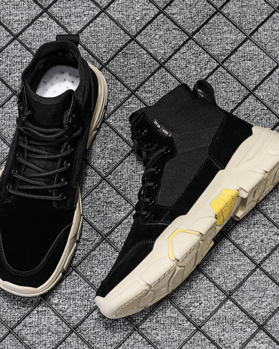 Men Comfy Stitching Lace Up Hard Wearing Casual Martin Shoes Men Comfy Stitching Lace Up Hard Wearing Casual Martin Shoes