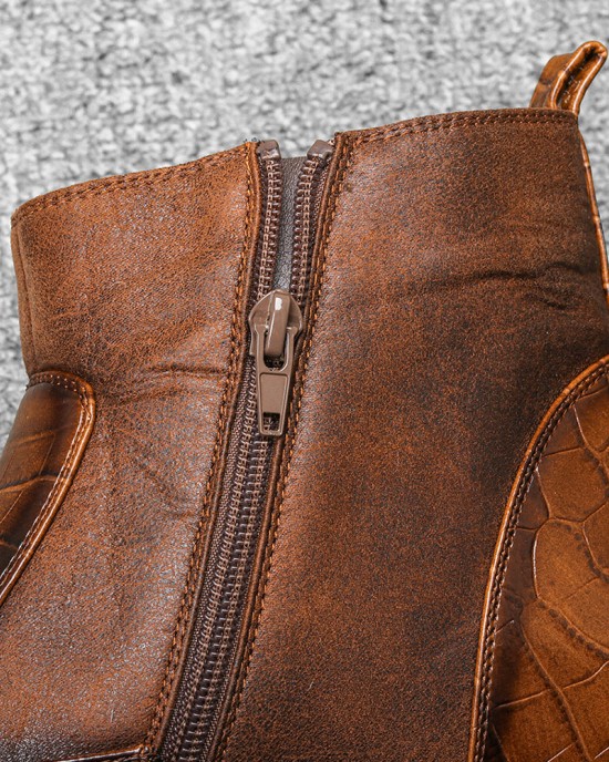 Men Retro Tassel Slip Resistant Side zip Business Boot Men Retro Tassel Slip Resistant Side zip Business Boot
