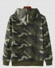 Men Camo Print Zipper Drawstring Bodycorn Hem Casual Hooded Sweatshirt Men Camo Print Zipper Drawstring Bodycorn Hem Casual Hooded Sweatshirt