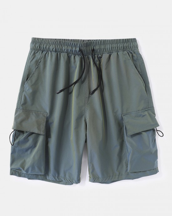 Mens Casual Big Pocket Drawstring Cargo Shorts Mens Casual Big Pocket Drawstring Cargo Shorts