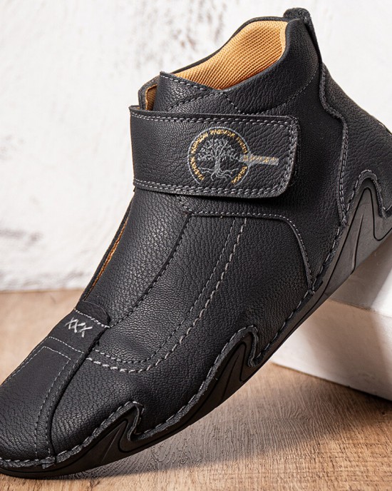 Men Slip Resistant Soft Sole Comfy Casual Hand stitched Boots Men Slip Resistant Soft Sole Comfy Casual Hand stitched Boots