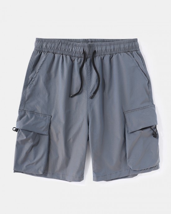 Mens Casual Big Pocket Drawstring Cargo Shorts Mens Casual Big Pocket Drawstring Cargo Shorts