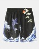 Mens Kimono Waves Cap Pattern Japanese Elastic Waist Two Piece Outfits Mens Kimono Waves Cap Pattern Japanese Elastic Waist Two Piece Outfits