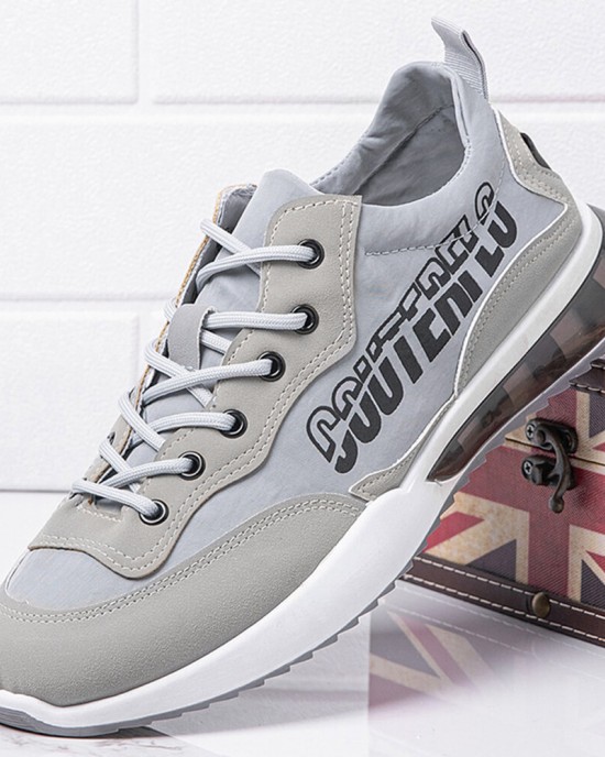 Men Brief Non Slip Letter Printing Patchwork Soft Sole Casual Sneakers Men Brief Non Slip Letter Printing Patchwork Soft Sole Casual Sneakers