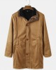 Mens Vintage Solid Color Warm Mid Length Woolen Coats With Pocket Mens Vintage Solid Color Warm Mid Length Woolen Coats With Pocket