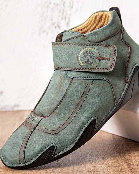 Men Slip Resistant Soft Sole Comfy Casual Hand stitched Boots Men Slip Resistant Soft Sole Comfy Casual Hand stitched Boots