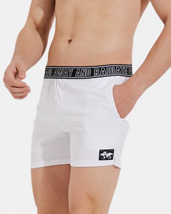 Mens Sport Solid Color Patchwork Letter Waistband Quick Dry Breathable Mid Waist Shorts Mens Sport Solid Color Patchwork Letter Waistband Quick Dry Breathable Mid Waist Shorts