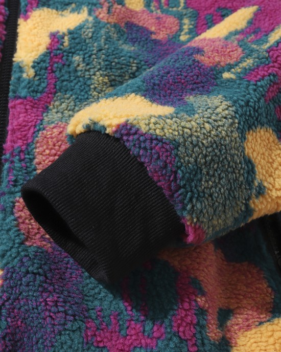 Men Polar Fleece Tie Dye Stand Collar Pockets Zip Cardigans Jacket Coat Men Polar Fleece Tie Dye Stand Collar Pockets Zip Cardigans Jacket Coat