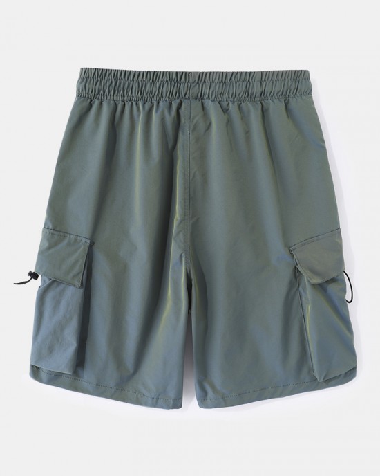 Mens Casual Big Pocket Drawstring Cargo Shorts Mens Casual Big Pocket Drawstring Cargo Shorts