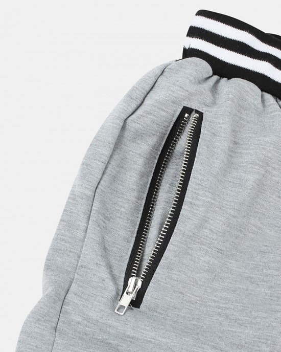 Sport Mens Cotton Solid Color Drawstring Finess Shorts With Zipper Pocket Sport Mens Cotton Solid Color Drawstring Finess Shorts With Zipper Pocket