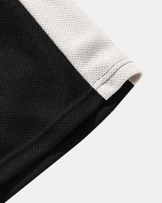 Mens Hooded Waffle Knit Color Block Patchwork Shirts Shorts Two Pieces Outfits Mens Hooded Waffle Knit Color Block Patchwork Shirts Shorts Two Pieces Outfits