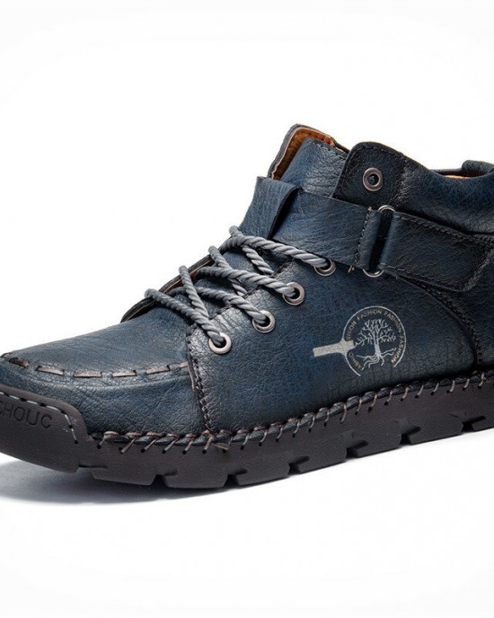Men Hand Stitching Non Slip Outdoor Casual Microfiber Leather Boots Men Hand Stitching Non Slip Outdoor Casual Microfiber Leather Boots