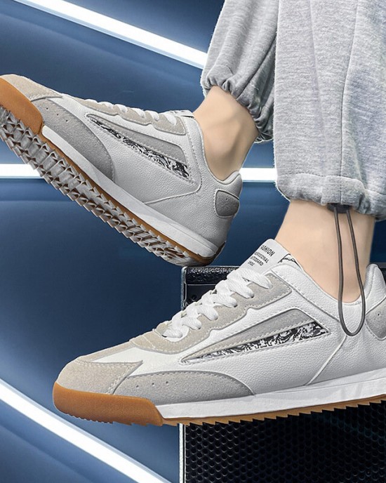 Men Brief Non Slip Patchwork Soft Sole Lace up Casual Sneakers Men Brief Non Slip Patchwork Soft Sole Lace up Casual Sneakers