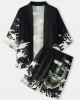 Mens Kimono Loong Pattern Chinoiserie Dragon Two Piece Outfits Mens Kimono Loong Pattern Chinoiserie Dragon Two Piece Outfits