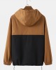 Men Patchwork Color Block Zip Embroidery Hoodies Windbreaker Jackets Men Patchwork Color Block Zip Embroidery Hoodies Windbreaker Jackets