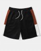 Mens Hooded Waffle Knit Color Block Patchwork Shirts Shorts Two Pieces Outfits Mens Hooded Waffle Knit Color Block Patchwork Shirts Shorts Two Pieces Outfits