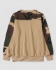 Men Camo Print Patchwork Applique Bodycorn Hem Pullover Sweatshirt Men Camo Print Patchwork Applique Bodycorn Hem Pullover Sweatshirt