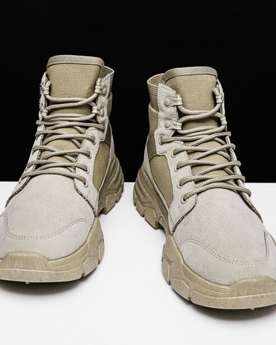 Men Comfy Stitching Lace Up Hard Wearing Casual Martin Shoes Men Comfy Stitching Lace Up Hard Wearing Casual Martin Shoes