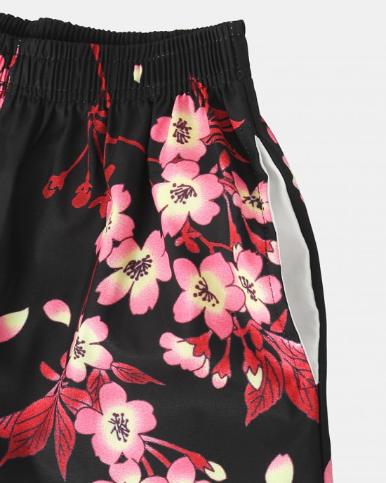 Mens Kimono Carp Flower Print Japanese Fish Elastic Waist Two Piece Outfits Mens Kimono Carp Flower Print Japanese Fish Elastic Waist Two Piece Outfits