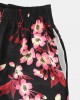 Mens Kimono Carp Flower Print Japanese Fish Elastic Waist Two Piece Outfits Mens Kimono Carp Flower Print Japanese Fish Elastic Waist Two Piece Outfits