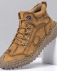 Men Hand Stitching Toe Protected Soft Sole Comfy Casual Leather Boots Men Hand Stitching Toe Protected Soft Sole Comfy Casual Leather Boots
