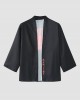 Mens Cherry Blossoms Character Back Print Kimono Loose Two Pieces Outfits Mens Cherry Blossoms Character Back Print Kimono Loose Two Pieces Outfits