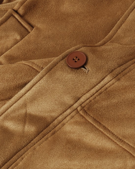 Mens Vintage Solid Color Warm Mid Length Woolen Coats With Pocket Mens Vintage Solid Color Warm Mid Length Woolen Coats With Pocket