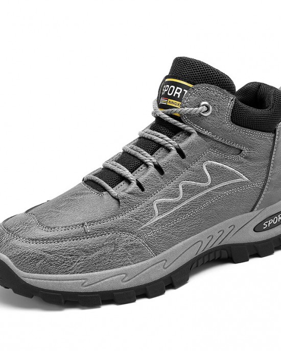 Men Wear Resistant Non slip Outdoor Leather Ankle Boots Men Wear Resistant Non slip Outdoor Leather Ankle Boots
