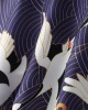Mens Kimono Ethnic Style Crane Print Open Front Casual Two Pieces Outfits Mens Kimono Ethnic Style Crane Print Open Front Casual Two Pieces Outfits