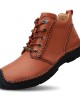 Men Pure Color Toe Protected Hand Stitching Leather Ankle Boots Men Pure Color Toe Protected Hand Stitching Leather Ankle Boots
