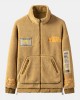 Mens Letter Embroidery Label Warm Fleece Long Sleeve Coats Mens Letter Embroidery Label Warm Fleece Long Sleeve Coats