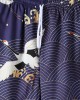 Mens Kimono Ethnic Style Crane Print Open Front Casual Two Pieces Outfits Mens Kimono Ethnic Style Crane Print Open Front Casual Two Pieces Outfits