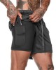 2 in 1 Men’s Running Shorts Double deck Quick Drying Jogging Gym Short Pants with Phone Pocket 2 in 1 Men’s Running Shorts Double deck Quick Drying Jogging Gym Short Pants with Phone Pocket