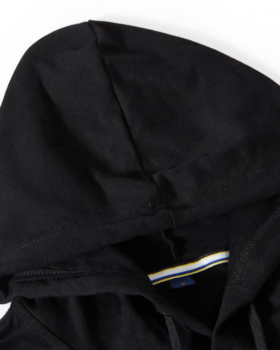 Men Flower Print Drawstring Hooded Long Sleeve Ankle Length Suits Men Flower Print Drawstring Hooded Long Sleeve Ankle Length Suits